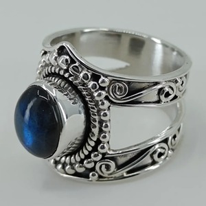 Boho Chic <b>Labradorite</b> Oval Cut 925 Sterling Silver Handmade <b>Ring</b> Perfect November Birthstone Jewelry Gift for Her Birthday - Product Image 5