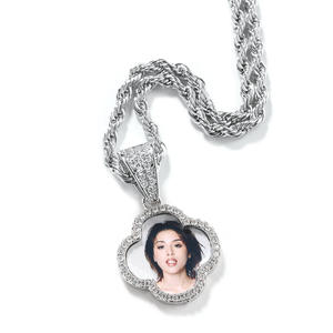 Collar con Colgante Personalizado RAMDUT IMPEX, Plata 925, Moissanita con Engaste de Bisel, Diseño de Lujo, Estilo Hiphop, Certificado GRA, Unisex, para Regalo - Product Image 1