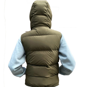 Chaleco Personalizado para Mujer, Azul, Resistente al Agua, con Cierre Completo, Acolchado de Algodón, con Cremallera - Product Image 2