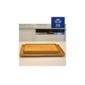 Bandeja de Bambú Ecológica, Segura y Limpia, Ideal para Servir Comida y Almacenar Frutas, Precio Directo de Fábrica - Product Image 1