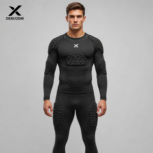 X Sports City Rugby – Sous-vêtements rembourrés noirs et turquoise, anti-humidité, séchage rapide, respirants, sans manches, toutes saisons - Product Image 1