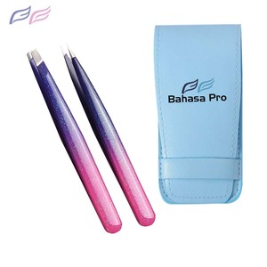<b>Glitter</b> Color Brow Tweezers Eyebrow Custom Color Durable Beauty Tweezer Private Label Cosmetic Tools Manufacturer OEM ODM - Product Image 1