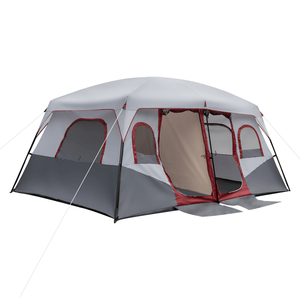 Tenda Familiare a 2 Stanze per 10 Persone, Enorme con Tasche Portaoggetti per Accessori da Campeggio - Product Image 4