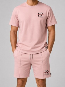 Lounge <b>Short</b> Set Two Piece Relaxed Fit <b>Men</b> T Shirt and <b>Shorts</b> Soft <b>Lightweight</b> Home Wear Sleepwear Casual Weekend Matching Se - Product Image 1