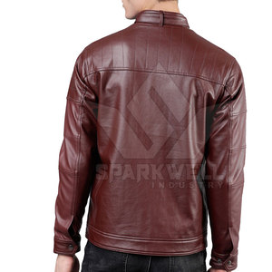 <b>Men</b> <b>Leather</b> <b>Jacket</b> Slim Fit Stylish <b>Leather</b> Coat for Motorbike Riding Casual Outfits and Everyday Use <b>Men</b> <b>Leather</b> <b>Jacket</b> - Product Image 4