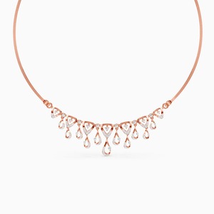 Collar Dewline con Diamantes Cultivados en Laboratorio para Uso Diario, 1.04 Ct, en Oro Amarillo, Blanco y Rosa de 9K - Product Image 1