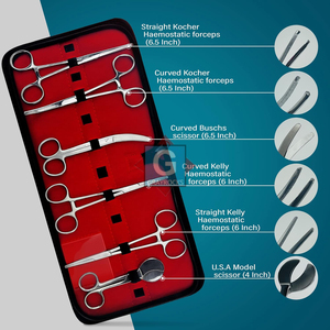 Kit de ciseaux pour cordon ombilical en acier inoxydable, autoclavable, 6 pièces, durable, best-seller - Product Image 2