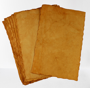 Papiers vintage de qualité supérieure en coton, 10 feuilles de papier à lettres A4 + 5 enveloppes, emballées en ensemble dans une dossier - Product Image 5
