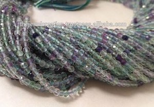 Perles de pierre de fluorite verte naturelle micro-facettées de 2 mm et 3 mm, petites perles pour la création de bijoux, IGI - Product Image 2