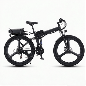 Bicicleta eléctrica de montaña plegable de 26 pulgadas, batería de litio de 48V y 8Ah, bicicleta eléctrica de 21 velocidades con doble amortiguación para adultos - Product Image 5