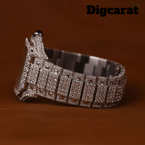 Reloj de Pulsera de Cuarzo de Acero Inoxidable con Diamantes de Moissanita para Hombre, de Lujo, con Incrustaciones, Ideal para Fiestas y Uso Diario, ¡Gran Oferta! - Product Image 4
