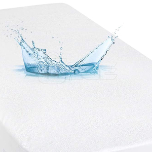 Breathable Terry Mattress Protector <b>Bed</b> Mat Knitted Eco-Friendly Luxury Polyester Deep Pocket Construction Soft Surface Reliable - Product Image 4