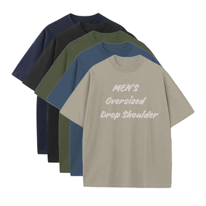 T-shirt à manches courtes pour homme, coupe ample, séchage rapide, en coton/fibre de bambou 230g, écologique et de haute qualité, pour commandes en gros - Product Image 1