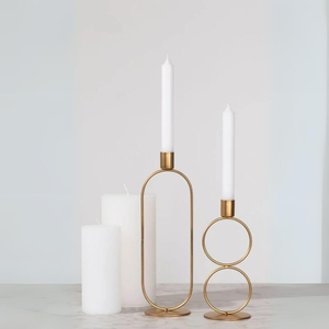 <b>Taper</b> <b>Candle</b> Holder Stand Set of 2 Decorative Metal <b>Candle</b> Holders for Dining Table Wedding and Home Decor - Product Image 3