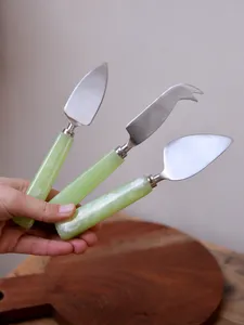 New Arrival Premium Quality Modern Style Cheese Set Promotion Stainless Steel Cheese Cutting <b>Tools</b> Resin Handle Custom <b>Box</b> - Product Image 3