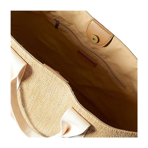 Sac fourre-tout en paille grande capacité personnalisé pour femme, sac de plage d'été, sac à bandoulière tissé à la main, sac fourre-tout en raphia écologique, tendance - Product Image 4