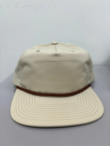Custom Logo & Color 6-Panel Soft Structured Flat Brim <b>Snapback</b> <b>Cap</b> With Rope Casual Outdoor Wear For Adults Vietnam Supplier - Product Image 1