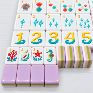 Jeu de Mahjong américain compact de 160 tuiles, idéal pour les voyages, avec rangement compact à 4 couches, parfait pour la maison de plage - Product Image 4