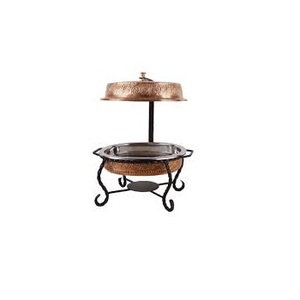 Premium Stainless Steel Copper <b>Food</b> Warmer Set Hydraulic Mirror-Polished Buffet <b>Server</b> With Fuel Holders For Wedding Banquets - Product Image 4