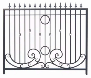 Panneau de clôture extérieur en métal, clôture de jardin en fer forgé, clôture en acier durable pour l'extérieur, design décoratif, résistant à la rouille - Product Image 2