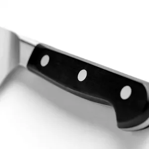 7 Inch Slim Chef <b>Knife</b> Silver Blade and Black Three Rivet Handle for Chopping Herbs <b>Slicing</b> Vegetables and Everyday Kitchen Prep - Product Image 4