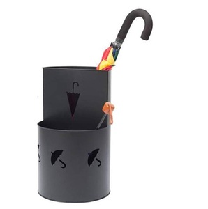 Porte-parapluies créatif haut et rond à thèmes variés, en métal et cuir, style unique et décoratif - Product Image 1