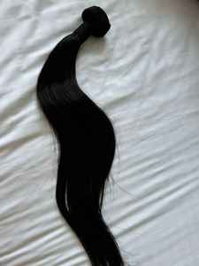 Extensions de cheveux humains luxueuses, longues, aspect naturel, noires, faciles à poser, pour femmes au bureau, au quotidien, pour mariage. - Product Image 3