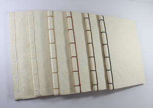 Carnet élégant de style japonais, magnifique, lisse, relié rigide avec cordon en coton assorti sur le dos - Product Image 4