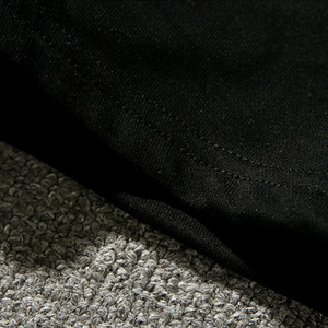 Sudadera con Capucha Negra Oversize para Hombre, con Bloques de Color, Manga Raglán, Tejida, Casual, para Otoño, Corte Regular, con Bolsillos - Product Image 4