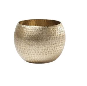 Bougeoir votif en aluminium martelé finition or classique de haute qualité pour la maison et les hôtels pour les décorations de Noël - Product Image 1