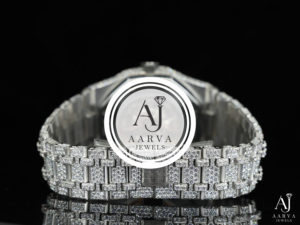 Montre de luxe pour homme avec mouvement à quartz ETA, en acier inoxydable, analogique, bracelet de 20 mm, aspect diamant, bracelet à maillons, cadeau - Product Image 2