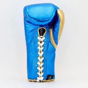 Custom OEM Leather Boxing Gloves Professional Training Sparring Glove Custom Logo Metallic Gold Maroon Red Boxing Gloves - Product Image 5