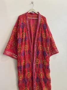 เสื้อคลุมกิโมโนอินเดียปักลายฟูลการี ของขวัญที่ดีที่สุดสำหรับเพื่อนเจ้าสาว สวมใส่สบายๆ สไตล์สตรีทแฟชั่น - Product Image 4