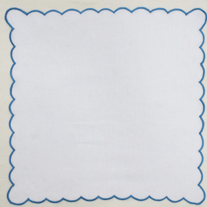 Serviette de table en lin de qualité supérieure avec bordure festonnée, bordure brodée, serviette de table pour dîner, décoration de table de mariage, serviettes en lin pour restaurant et hôtel - Product Image 4