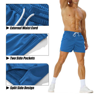 Sports Wear Men Casual <b>Canvas</b> <b>Football</b> Shorts Eco-Friendly Solid Front Logo Quick Dry Breathable Mid Waist Drawstring Closure - Product Image 5