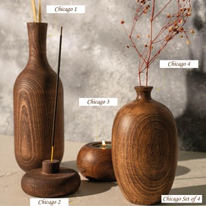 Minimalist <b>Vase</b> <b>Sets</b> Flower <b>Vase</b> New Home Gift Handmade Wooden Home Decor Closing Gift for Buyers First Home Gift Realtor Gift - Product Image 4