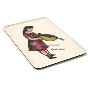 Bandeja Moderna de Metal Rectangular con Diseño a Cuadros de Alta Calidad, Colección Diva IK-96701, Paquete Multipiezas, Esmalte Transparente Fruitlady - Product Image 6