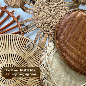 Best Seller Handmade Natural Seagrass <b>Wall</b> Basket Art Set for Boho Home <b>Decor</b> and Living Room <b>Wall</b> Decoration - Product Image 4