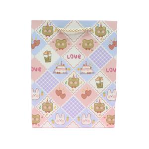 Bolsas de papel de regalo de animales lindos 26x12x32cm-Bolsas de compras de papel Kraft reciclables para fiesta, cumpleaños, embalaje al por menor (estilo 10) - Product Image 1