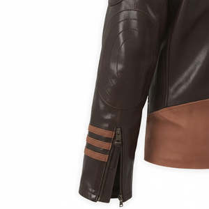 Nouveau produit Liu Ming – Blouson homme automne col montant coupe slim grande taille en PU style motard avec fermeture éclair et tissu teint – Vêtement d'extérieur décontracté - Product Image 4