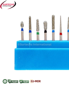 ชุดดอกสว่านเพชร Surtechs FG รุ่น FG102 สำหรับเตรียมฟันกราม 10 ชิ้น อุปกรณ์ทันตกรรม - Product Image 2