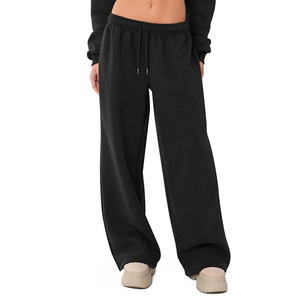 Women Regular Straight Fit Summer Vintage Casual Jogger Sweatpants with Adjustable Waist and 100% Cotton - Product Image 4