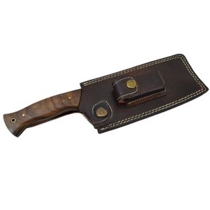 Cuchillos de Carnicero Hechos a Mano con Hoja Ancha de Acero Forjado, Mango Ergonómico de Madera y Funda de Cuero para Corte Profesional de Carne - Product Image 2