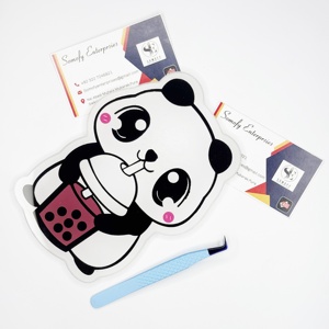 Handmade Square Acrylic Eyelash Tool Set Premium Quality Customizable Teddy Bear Butterfly Logo <b>Printed</b> Plastic <b>Heart</b> Magnets - Product Image 2