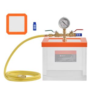 Camera a Vuoto Trasparente in Acrilico da 2 Galloni, Aggiornata, Multiuso, per Degassificazione Resine e Evaporatore Rotante da Laboratorio - Product Image 1