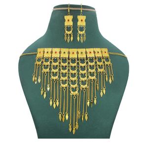 Martasha designer islamique ramadan spécial plaqué or EAU bijoux spécial dubai bijoux collier boucle d'oreille ensemble arabe bijoux - Product Image 2