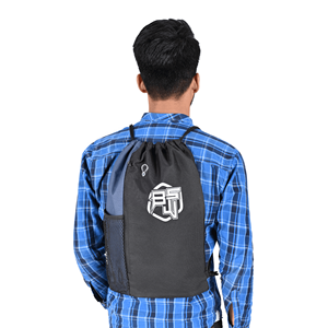 Bolsa con cordón para gimnasio Cardura recubierta de PVC 600D personalizada, bolsillos de acceso rápido a prueba de agua, 20-35L, actividades al aire libre, hecha genuina - Product Image 5