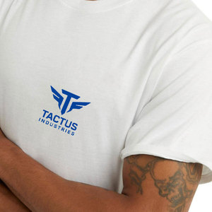 Servicio OEM, MOQ bajo, camiseta personalizada con logo para hombre, 100% algodón, ecológica, de corte holgado, estampada. - Product Image 6