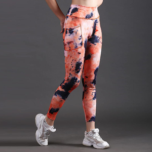 <b>Hot</b> Sale High Waist 100% Cotton Tye Dye <b>Leggings</b> for Women Workout Fitness Scrunch Booty Tie Dye <b>Legging</b> - Product Image 6