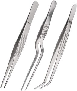 Pinzas Extra largas pulidas de acero inoxidable, pinzas de 15 pulgadas con puntas dentadas de precisión para jardín, cocina - Product Image 4